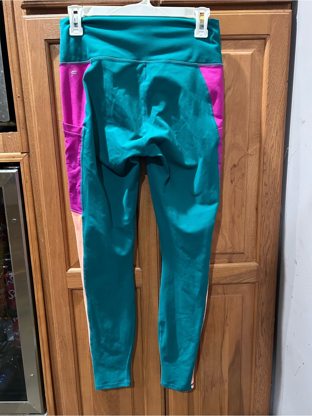 Fabletics Teal and Pink Active Leggings